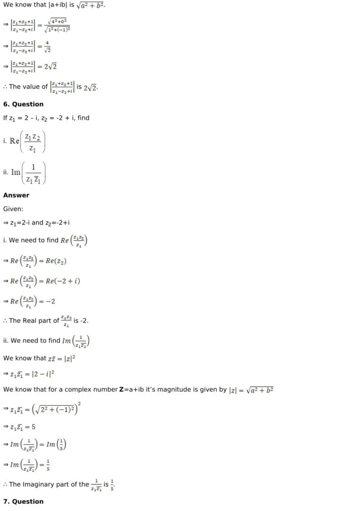 RD Sharma Solutions for Class 11 Maths Chapter 13 Complex Numbers 21 RD Sharma Chapter 13 Exercise 13.2 - 17