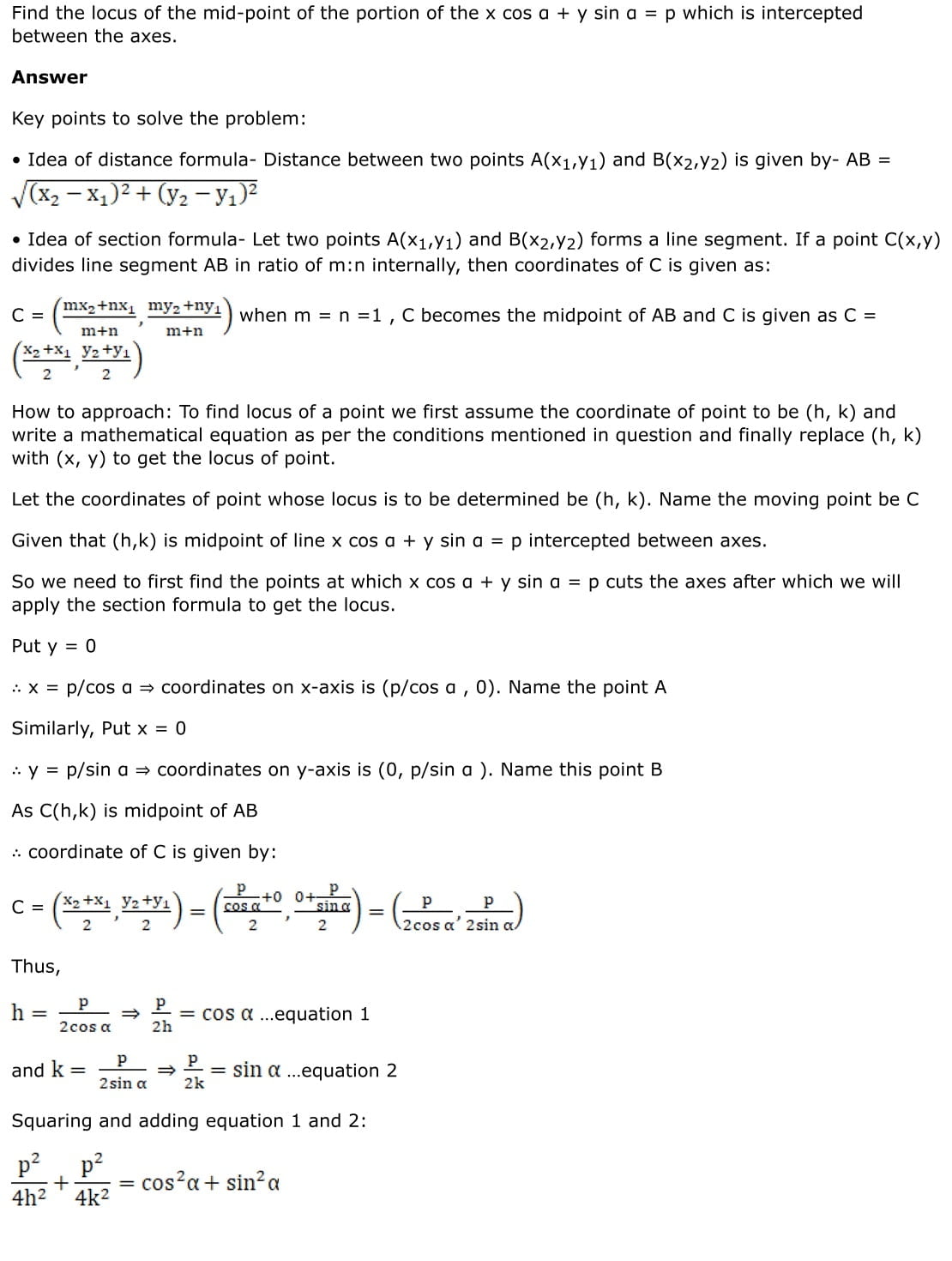 RD Sharma Solutions for Class 11 Maths Chapter 22 Brief Review of Cartesian System of Rectangular Coordinates 22 RD Sharma Chapter 22 Exercise 22.2 - 012