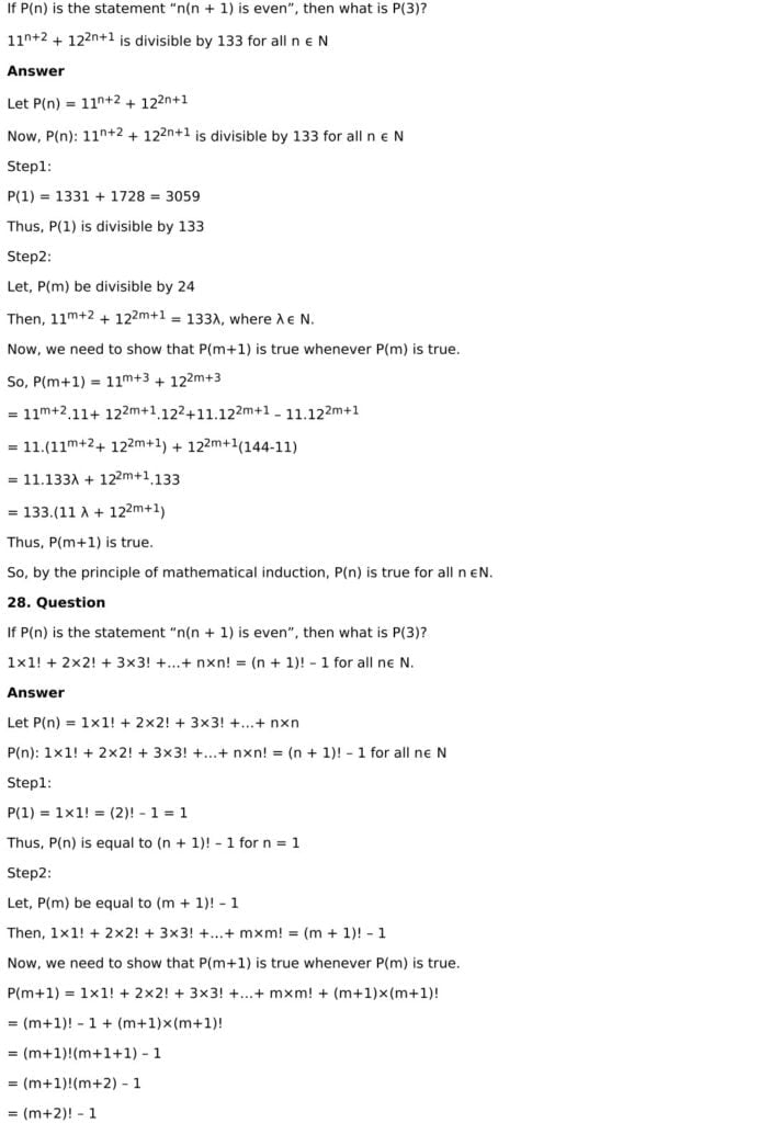RD Sharma Solutions for Class 11 Maths Chapter 12 Mathematical Induction 24 RD Sharma Chapter 12 Exercise 12.2 - 21