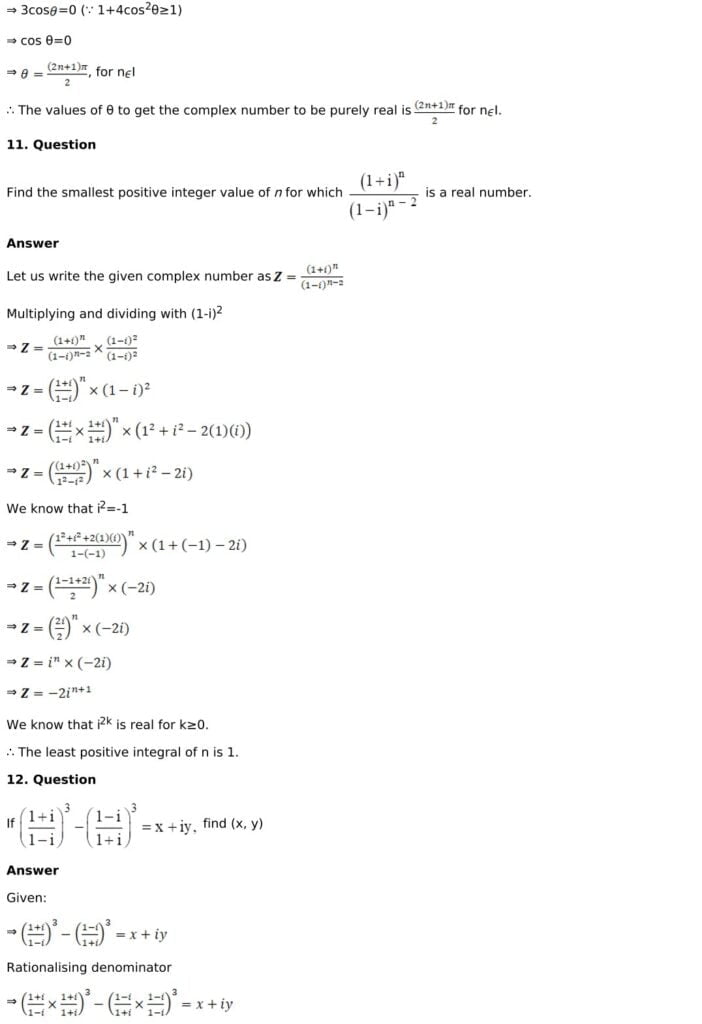 RD Sharma Solutions for Class 11 Maths Chapter 13 Complex Numbers 24 RD Sharma Chapter 13 Exercise 13.2 - 20