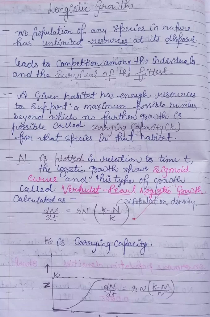 Organisms and Populations Class 12 Biology Chapter 13 Notes (Handwritten Notes PDF Download) 23 Class 12 Biology Chapter 13 Notes 023