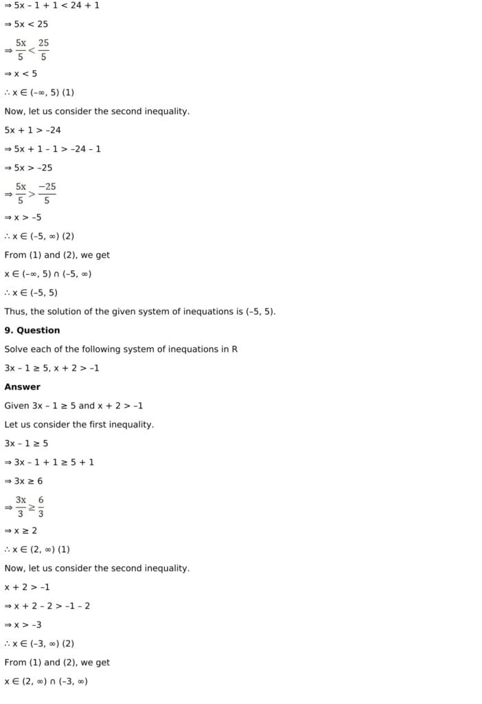 RD Sharma Solutions for Class 11 Maths Chapter 15 Linear Inequations 25 RD Sharma Chapter 15 Exercise 15.2 - 06
