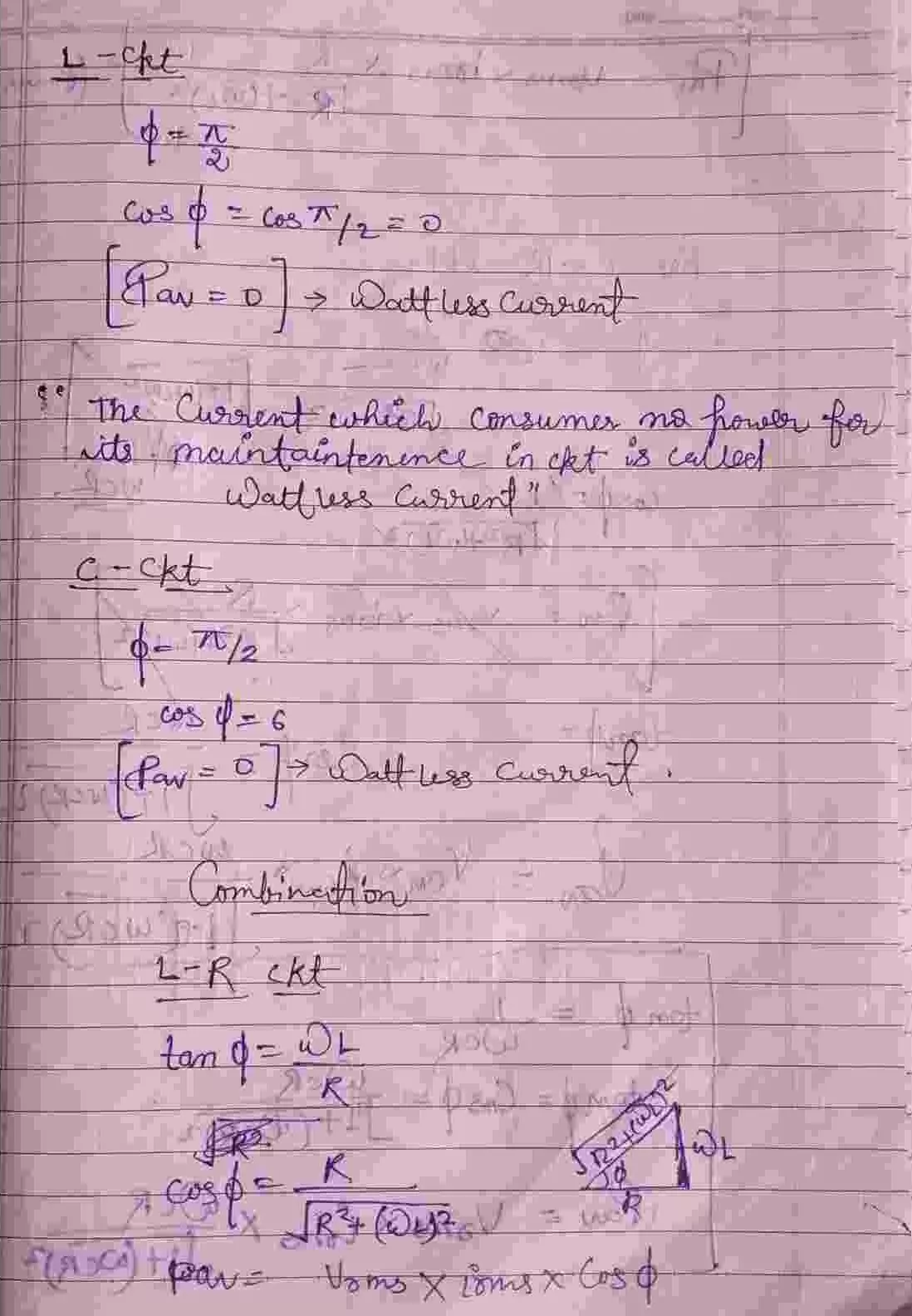 Alternating Current Class 12 Physics Chapter 7 Notes (Handwritten Notes PDF Download) 24 Class 12 Physics Chapter 7 Notes 024