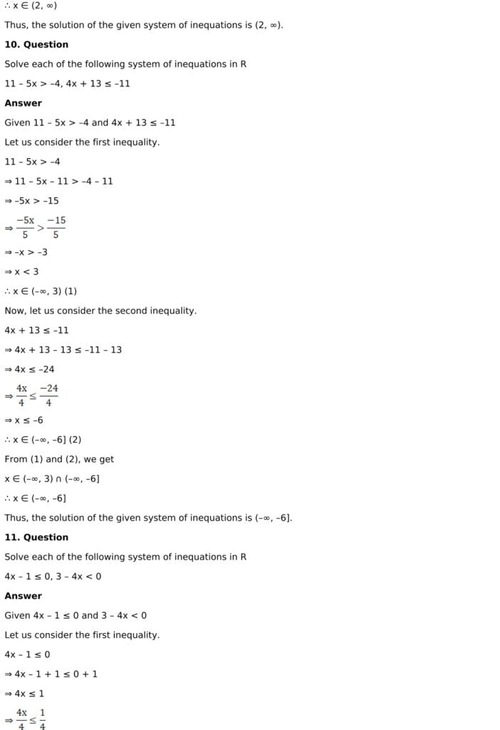 RD Sharma Solutions for Class 11 Maths Chapter 15 Linear Inequations 26 RD Sharma Chapter 15 Exercise 15.2 - 07