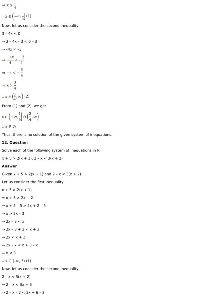 RD Sharma Solutions for Class 11 Maths Chapter 15 Linear Inequations 27 RD Sharma Chapter 15 Exercise 15.2 - 08