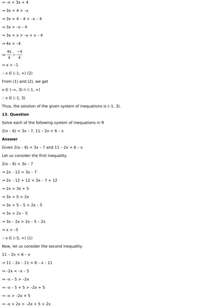 RD Sharma Solutions for Class 11 Maths Chapter 15 Linear Inequations 28 RD Sharma Chapter 15 Exercise 15.2 - 09