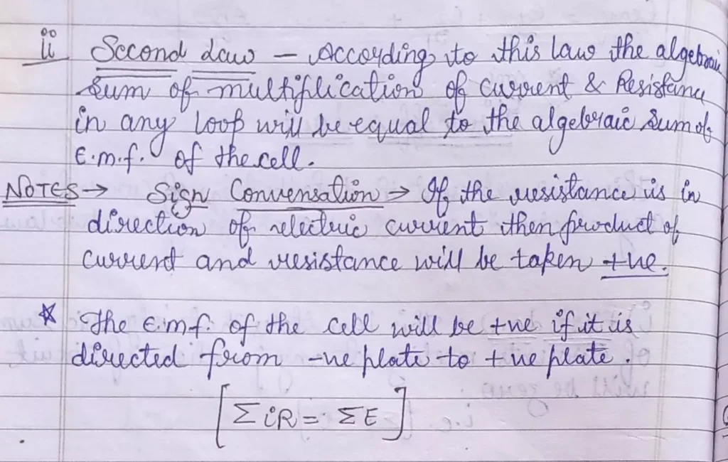 Current Electricity Class 12 Physics Chapter 3 Notes (Handwritten Notes PDF Download) 28 Class 12 Physics Chapter 3 Notes 028