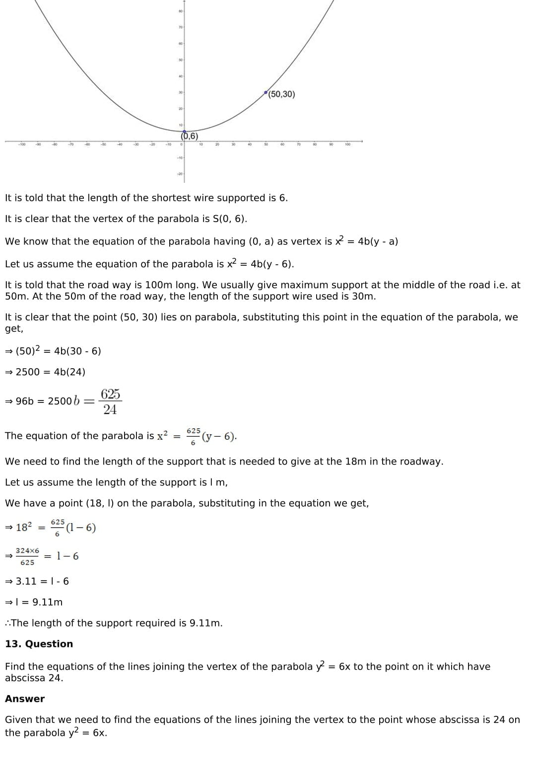 RD Sharma Solutions for Class 11 Maths Chapter 25 Parabola 28 RD Sharma Chapter 25 Exercise 25.1 - 028