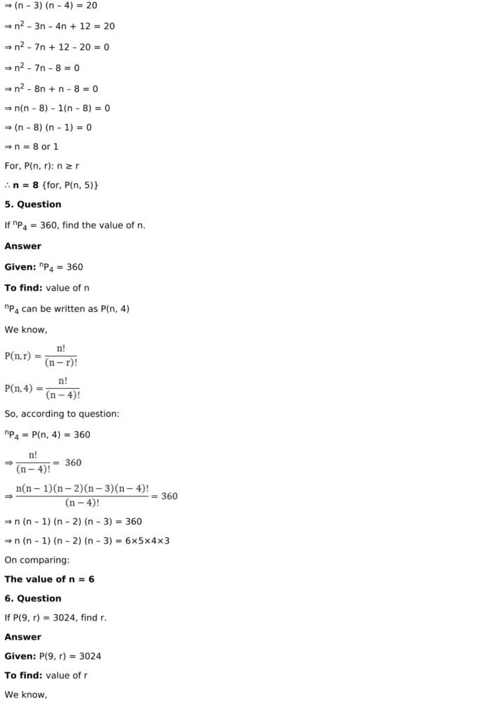 RD Sharma Solutions for Class 11 Maths Chapter 16 Permutations 31 RD Sharma Chapter 16 Exercise 16.3 - 06