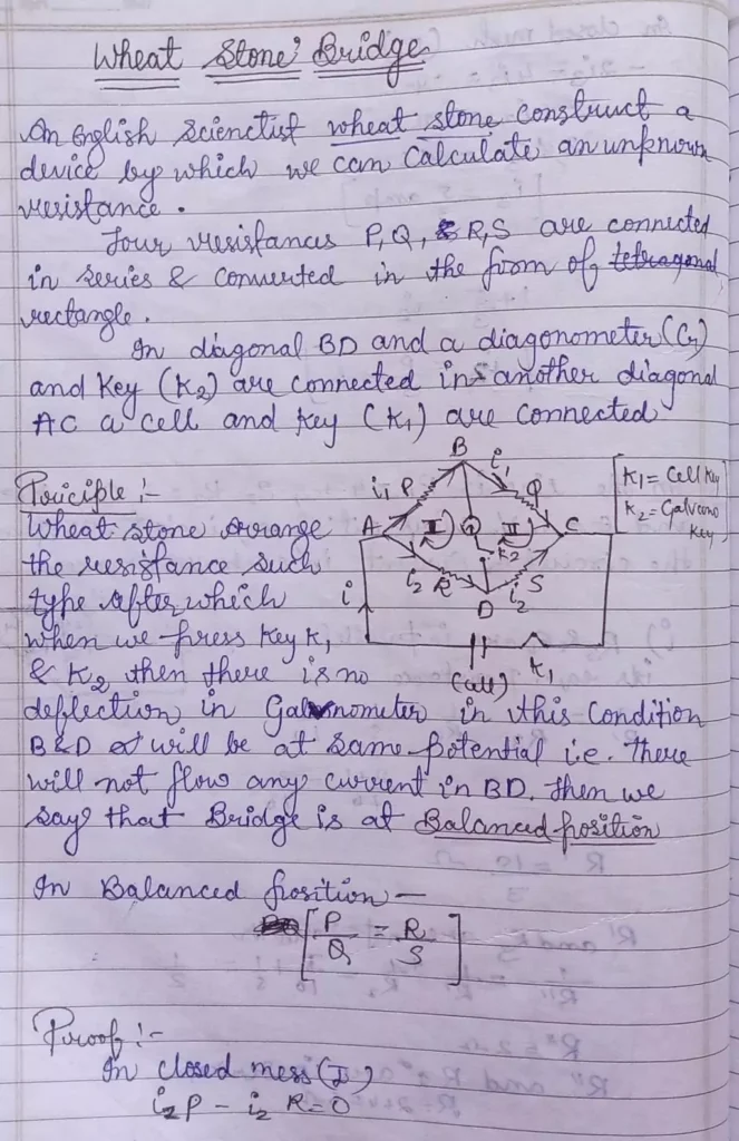Current Electricity Class 12 Physics Chapter 3 Notes (Handwritten Notes PDF Download) 29 Class 12 Physics Chapter 3 Notes 029
