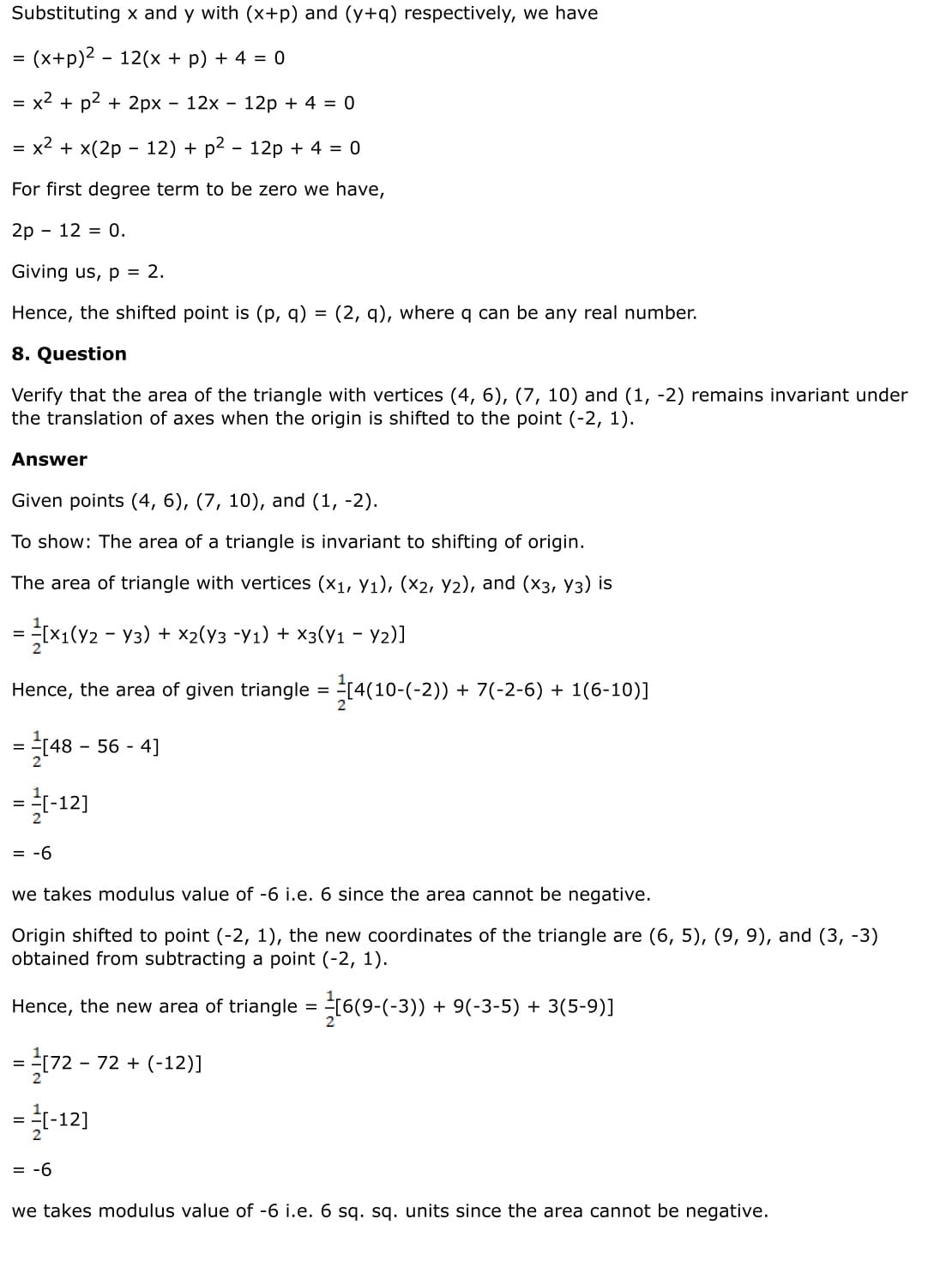 RD Sharma Solutions for Class 11 Maths Chapter 22 Brief Review of Cartesian System of Rectangular Coordinates 31 RD Sharma Chapter 22 Exercise 22.3 - 08