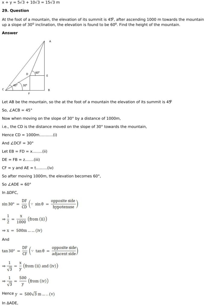 RD Sharma Solutions for Class 11 Maths Chapter 10 Sine And Cosine Formulae And Their Applications 31 RD Sharma Chapter 10 Exercise 10.1 - 31