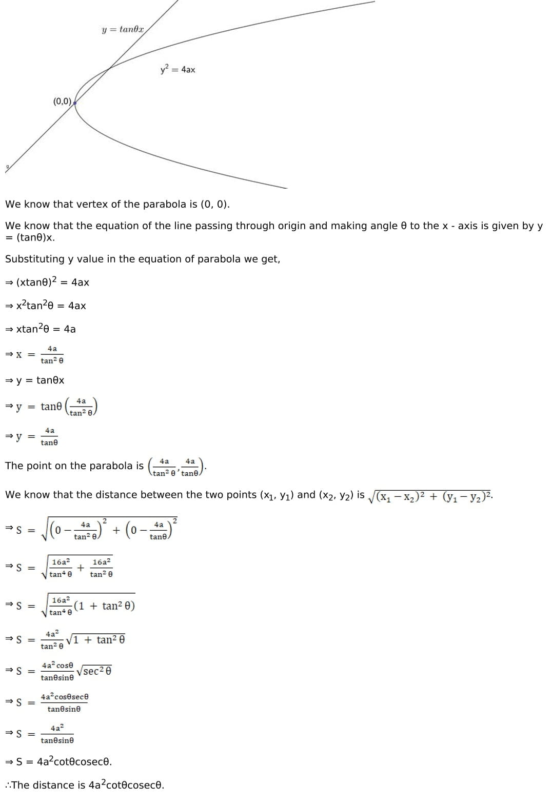 RD Sharma Solutions for Class 11 Maths Chapter 25 Parabola 31 RD Sharma Chapter 25 Exercise 25.1 - 031