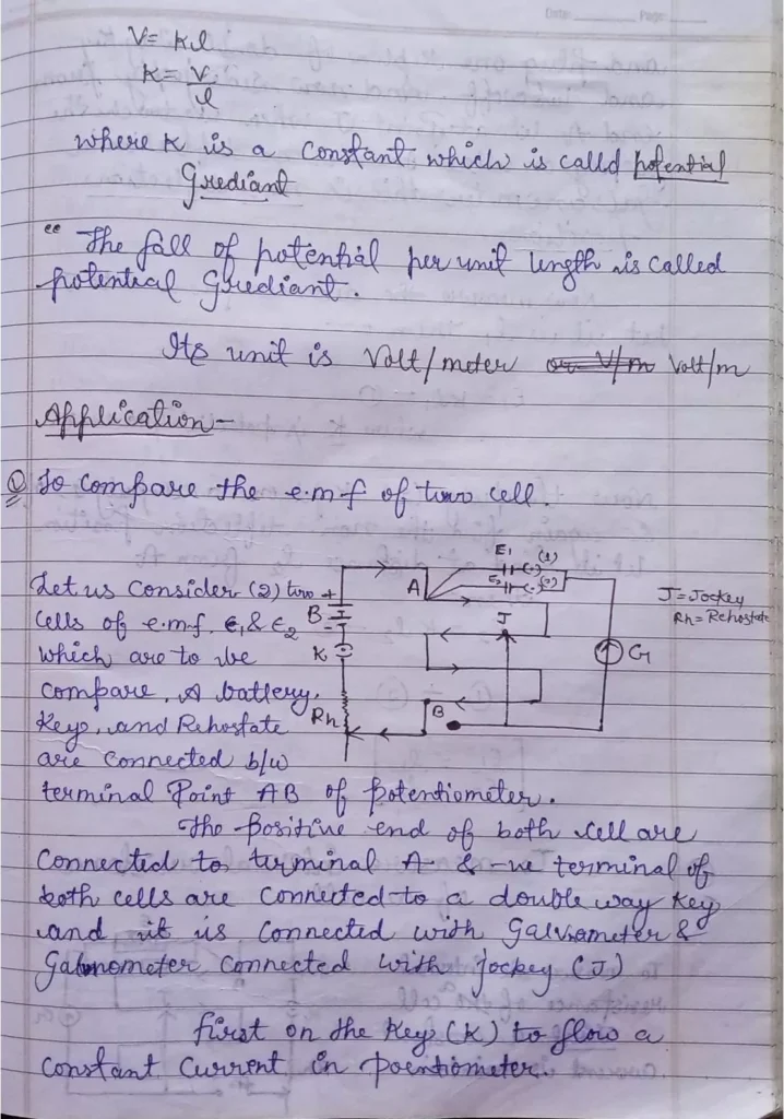 Current Electricity Class 12 Physics Chapter 3 Notes (Handwritten Notes PDF Download) 32 Class 12 Physics Chapter 3 Notes 032