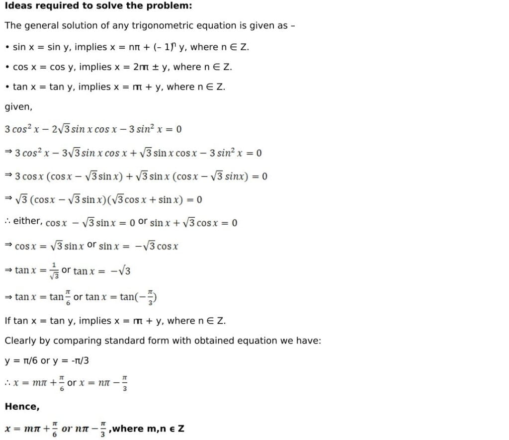 RD Sharma Solutions for Class 11 Maths Chapter 11 Trigonometric Equations 28 RD Sharma Class 11 Chapter 11 Exercise 11.1 - 28