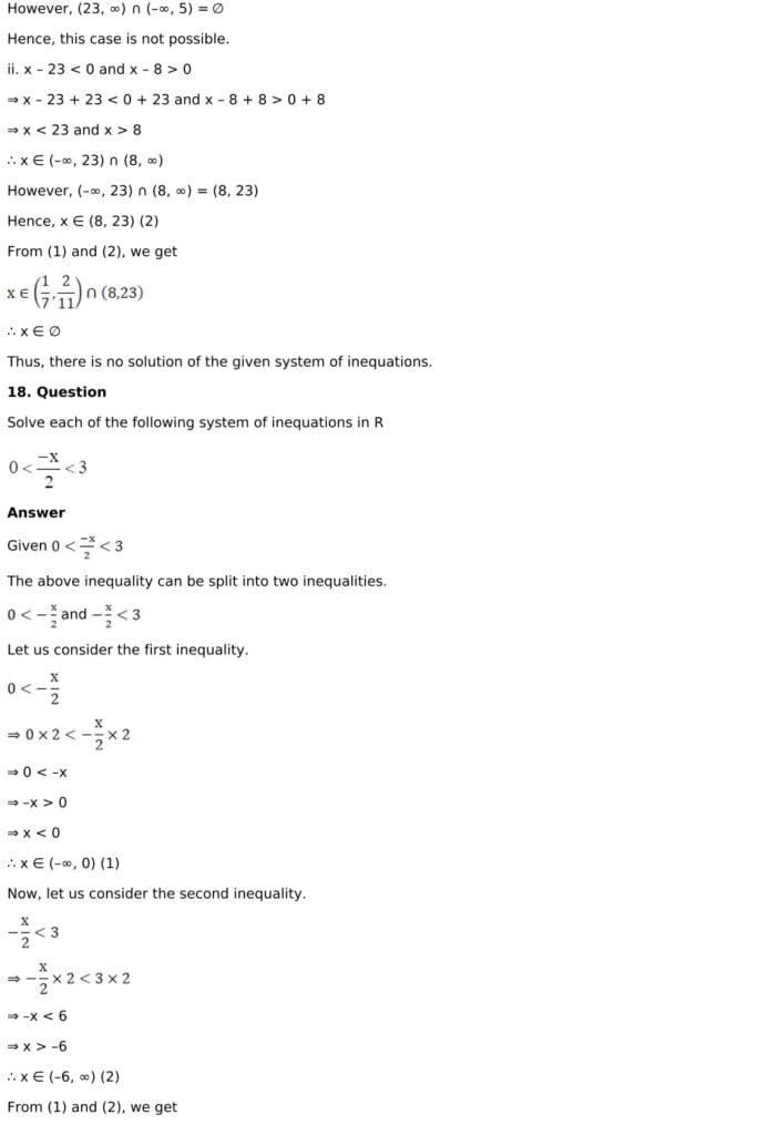 RD Sharma Solutions for Class 11 Maths Chapter 15 Linear Inequations 34 RD Sharma Chapter 15 Exercise 15.2 - 15