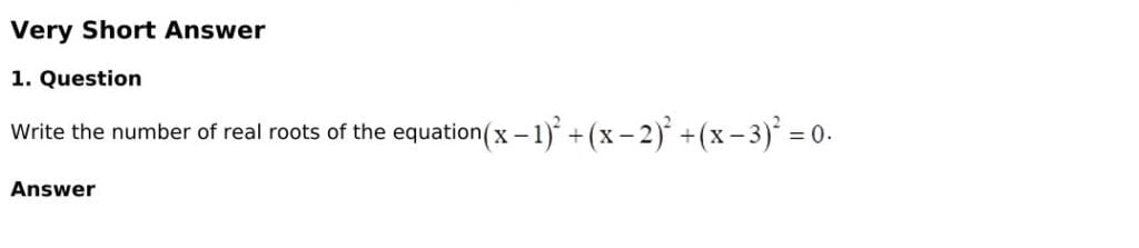 RD Sharma Solutions for Class 11 Maths Chapter 14 Quadratic Equations 35 RD Sharma Chapter 14 Very Short Answer - 01
