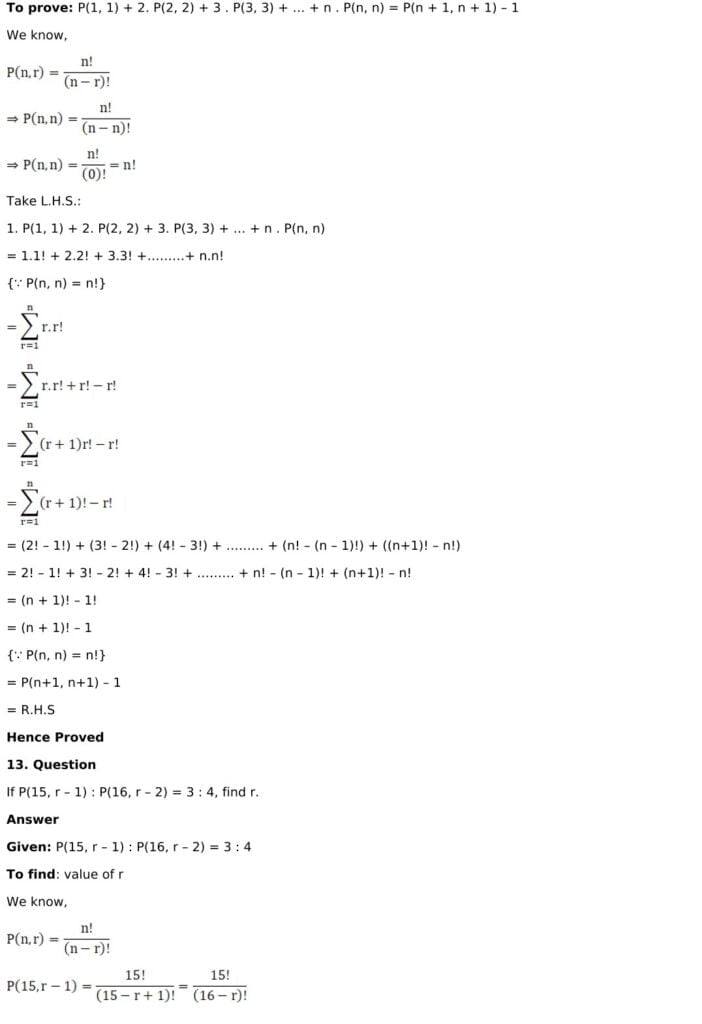 RD Sharma Solutions for Class 11 Maths Chapter 16 Permutations 37 RD Sharma Chapter 16 Exercise 16.3 - 12