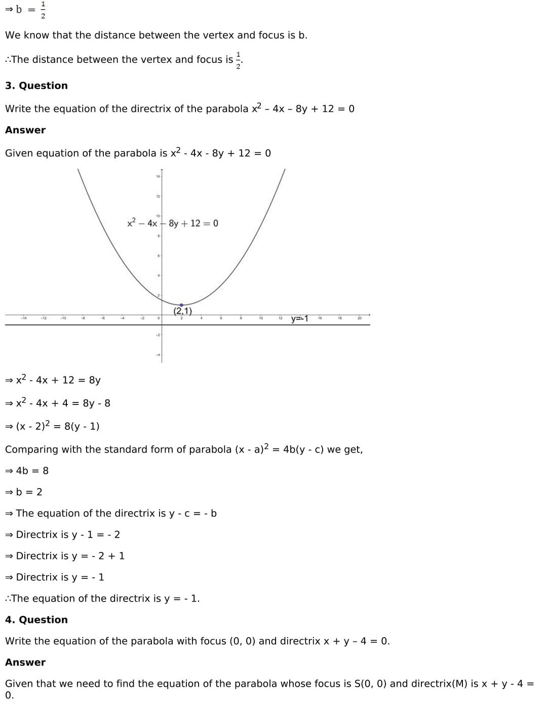 RD Sharma Solutions for Class 11 Maths Chapter 25 Parabola 36 RD Sharma Chapter 25 Very Short Answer - 03