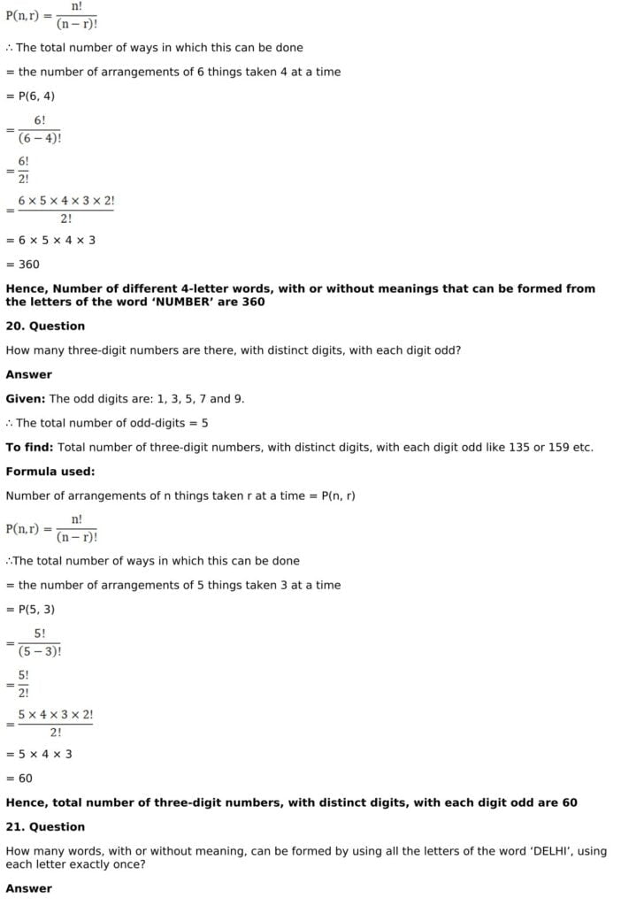 RD Sharma Solutions for Class 11 Maths Chapter 16 Permutations 42 RD Sharma Chapter 16 Exercise 16.3 - 17