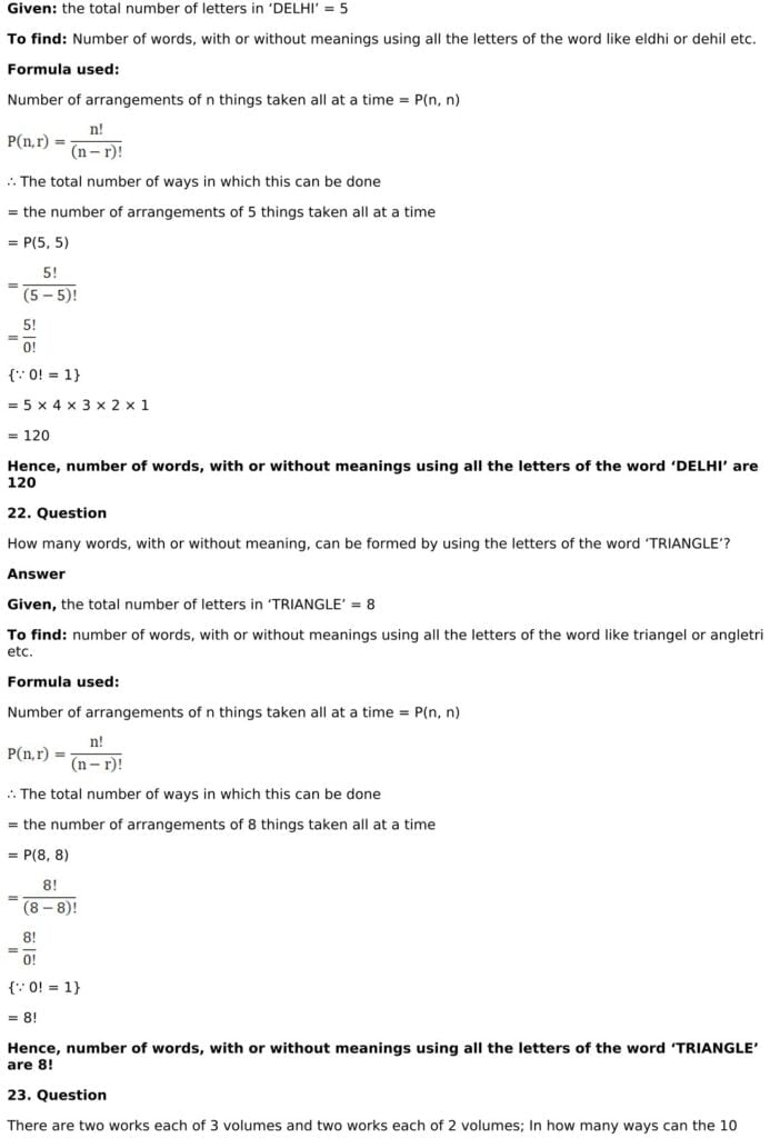 RD Sharma Solutions for Class 11 Maths Chapter 16 Permutations 43 RD Sharma Chapter 16 Exercise 16.3 - 18