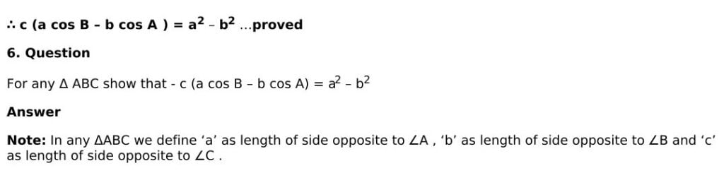 RD Sharma Solutions for Class 11 Maths Chapter 10 Sine And Cosine Formulae And Their Applications 44 RD Sharma Chapter 10 Exercise 10.2 - 08