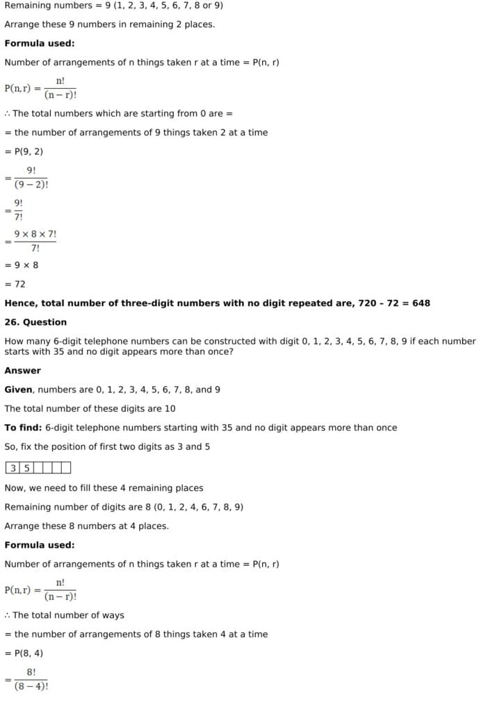RD Sharma Solutions for Class 11 Maths Chapter 16 Permutations 46 RD Sharma Chapter 16 Exercise 16.3 - 21