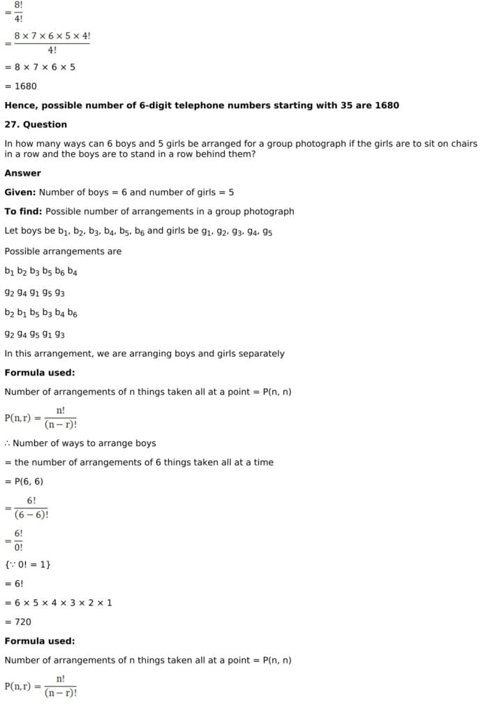 RD Sharma Solutions for Class 11 Maths Chapter 16 Permutations 47 RD Sharma Chapter 16 Exercise 16.3 - 22