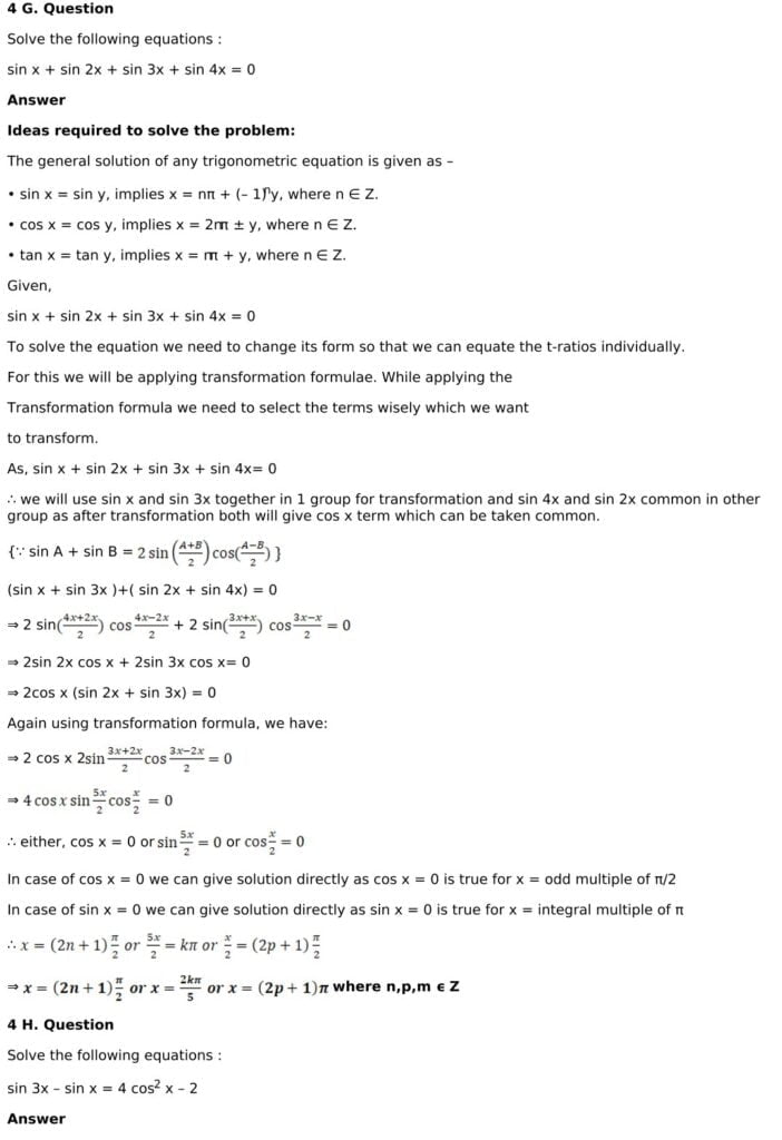 RD Sharma Solutions for Class 11 Maths Chapter 11 Trigonometric Equations 39 RD Sharma Class 11 Chapter 11 Exercise 11.1 - 39