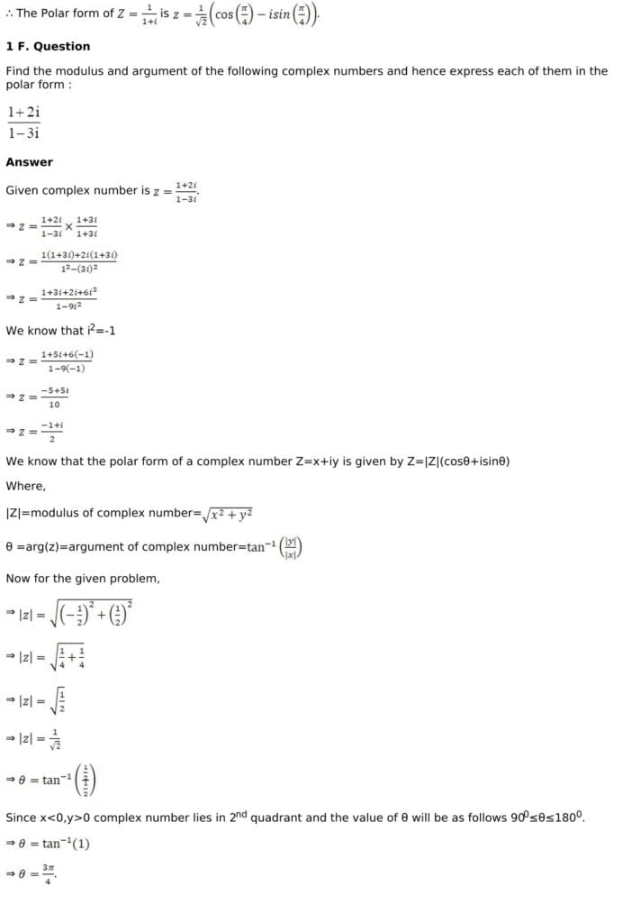 RD Sharma Solutions for Class 11 Maths Chapter 13 Complex Numbers 49 RD Sharma Chapter 13 Exercise 13.4 - 05