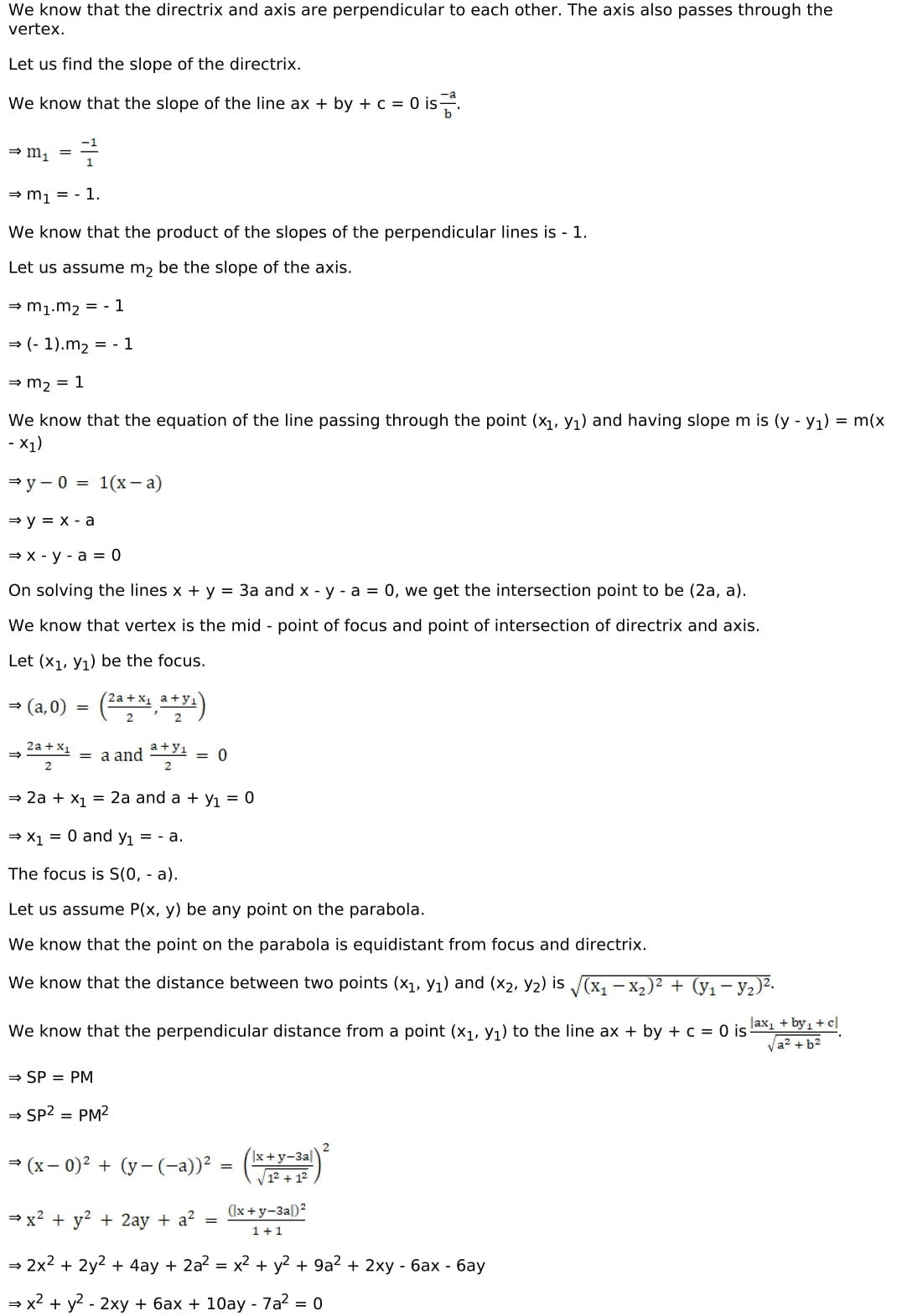 RD Sharma Solutions for Class 11 Maths Chapter 25 Parabola 49 RD Sharma Chapter 25 MCQ - 06