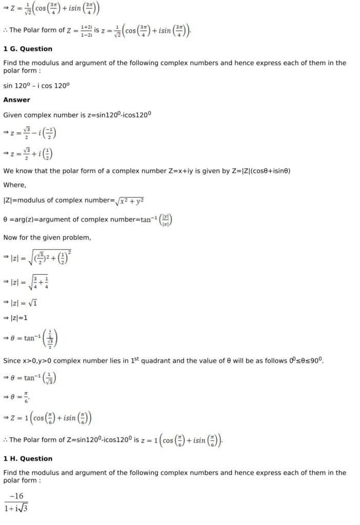 RD Sharma Solutions for Class 11 Maths Chapter 13 Complex Numbers 50 RD Sharma Chapter 13 Exercise 13.4 - 06