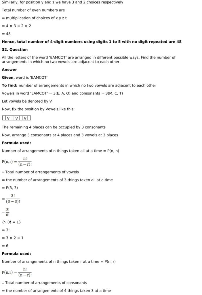 RD Sharma Solutions for Class 11 Maths Chapter 16 Permutations 52 RD Sharma Chapter 16 Exercise 16.3 - 27