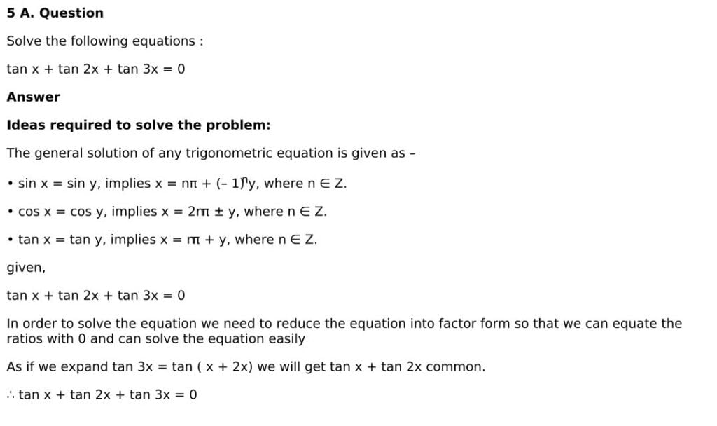 RD Sharma Solutions for Class 11 Maths Chapter 11 Trigonometric Equations 42 RD Sharma Class 11 Chapter 11 Exercise 11.1 - 42