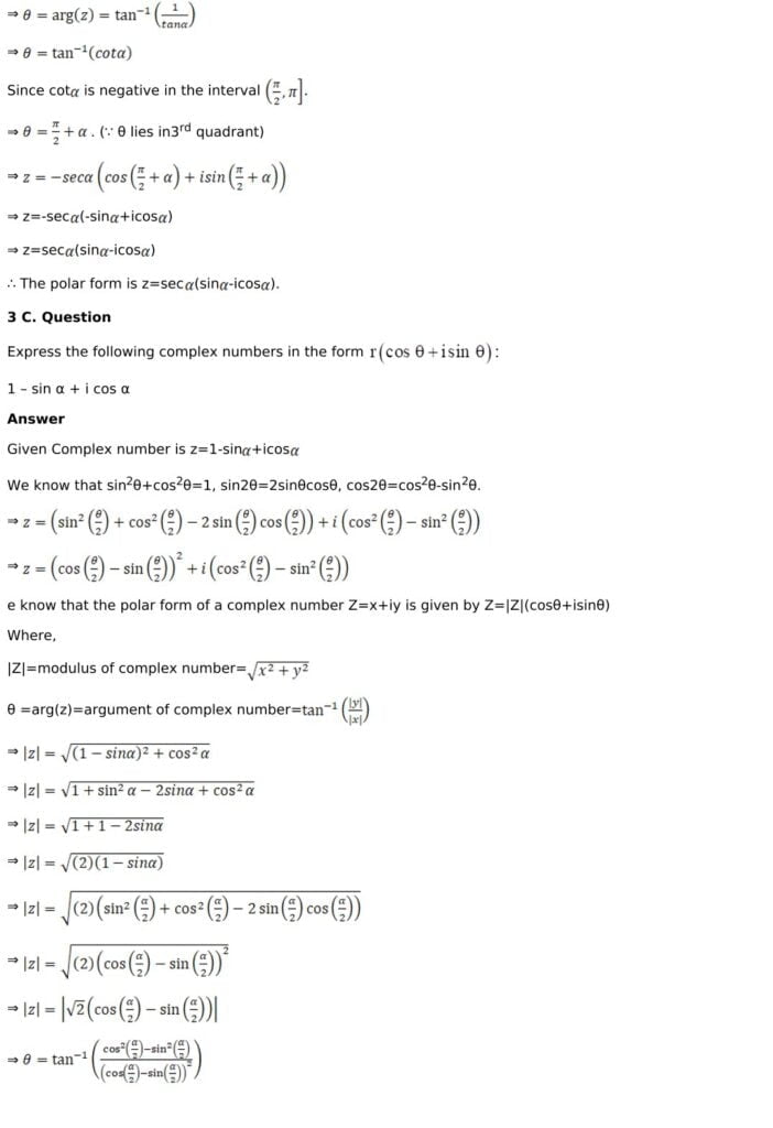 RD Sharma Solutions for Class 11 Maths Chapter 13 Complex Numbers 55 RD Sharma Chapter 13 Exercise 13.4 - 11