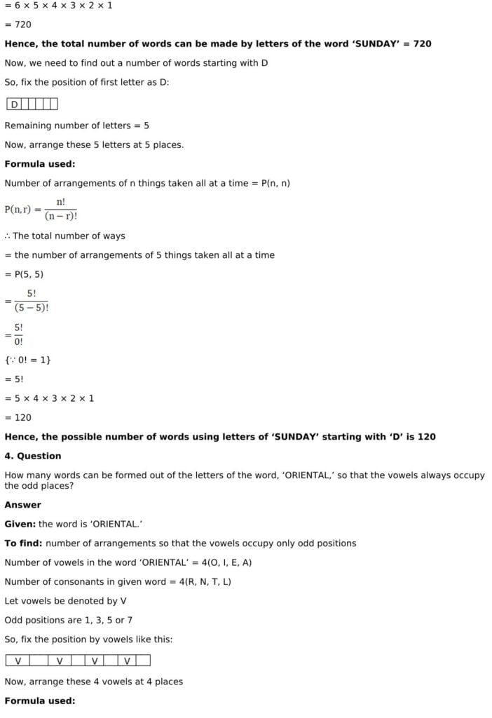 RD Sharma Solutions for Class 11 Maths Chapter 16 Permutations 59 RD Sharma Chapter 16 Exercise 16.4 - 06