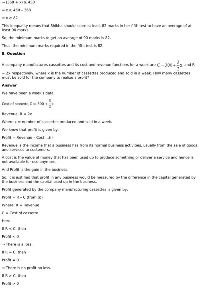 RD Sharma Solutions for Class 11 Maths Chapter 15 Linear Inequations 60 RD Sharma Chapter 15 Exercise 15.4 - 08