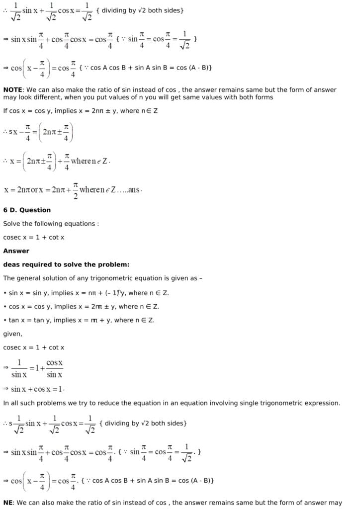 RD Sharma Solutions for Class 11 Maths Chapter 11 Trigonometric Equations 50 RD Sharma Class 11 Chapter 11 Exercise 11.1 - 50