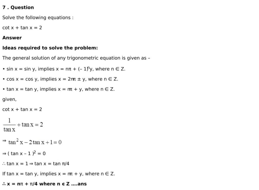 RD Sharma Solutions for Class 11 Maths Chapter 11 Trigonometric Equations 53 RD Sharma Class 11 Chapter 11 Exercise 11.1 - 53