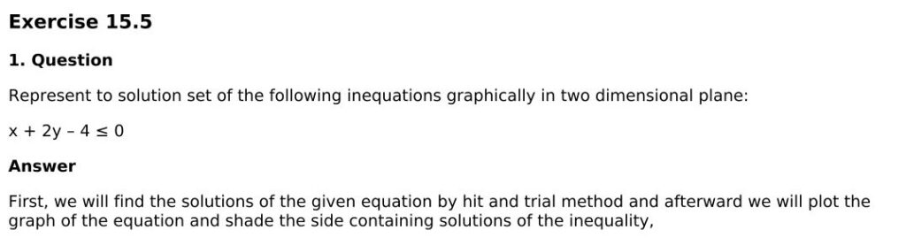 RD Sharma Solutions for Class 11 Maths Chapter 15 Linear Inequations 66 RD Sharma Chapter 15 Exercise 15.5 - 01