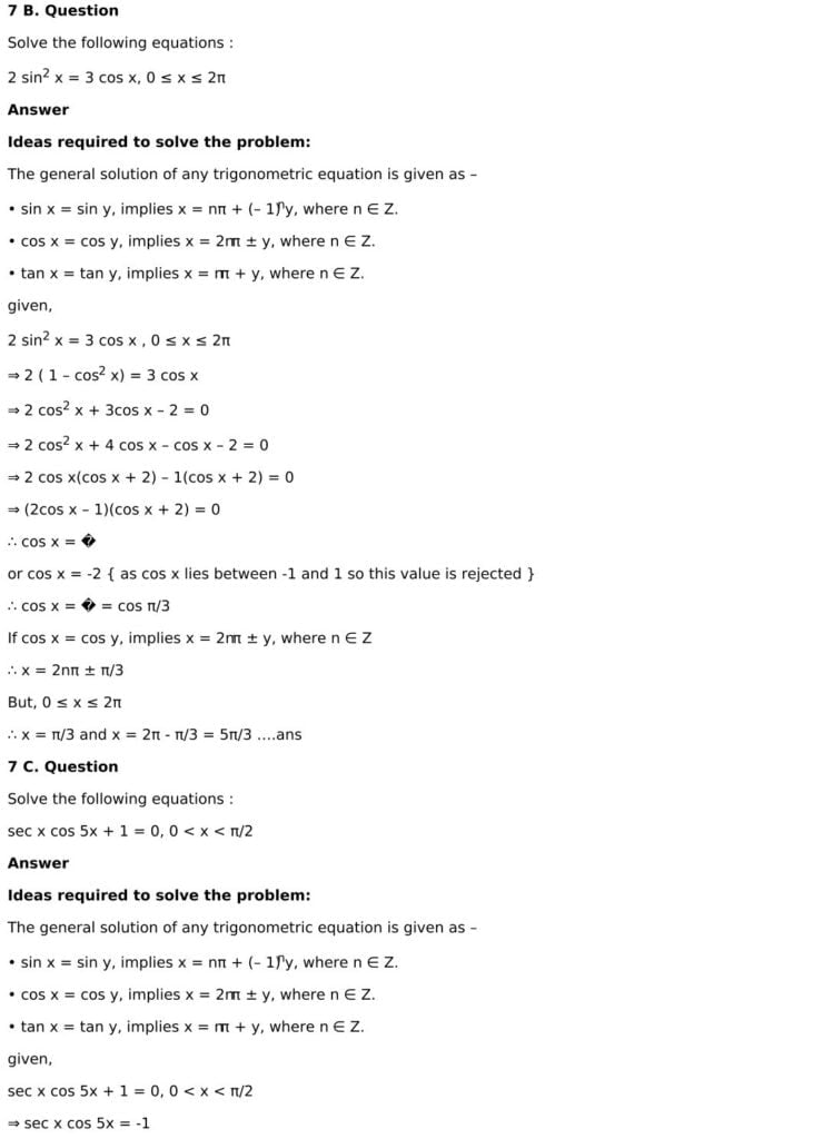 RD Sharma Solutions for Class 11 Maths Chapter 11 Trigonometric Equations 54 RD Sharma Class 11 Chapter 11 Exercise 11.1 - 54