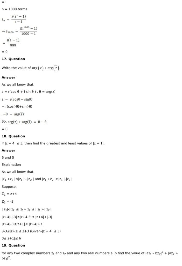 RD Sharma Solutions for Class 11 Maths Chapter 13 Complex Numbers 69 RD Sharma Chapter 13 Very Short Answer - 08