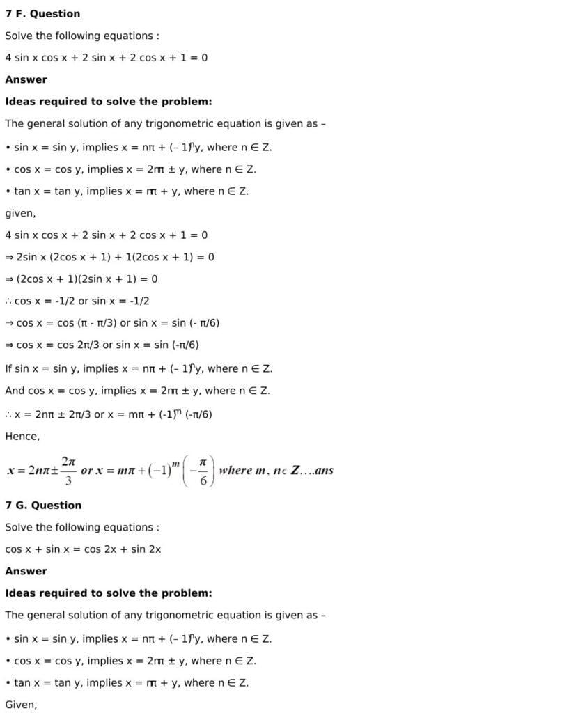 RD Sharma Solutions for Class 11 Maths Chapter 11 Trigonometric Equations 58 RD Sharma Class 11 Chapter 11 Exercise 11.1 - 58
