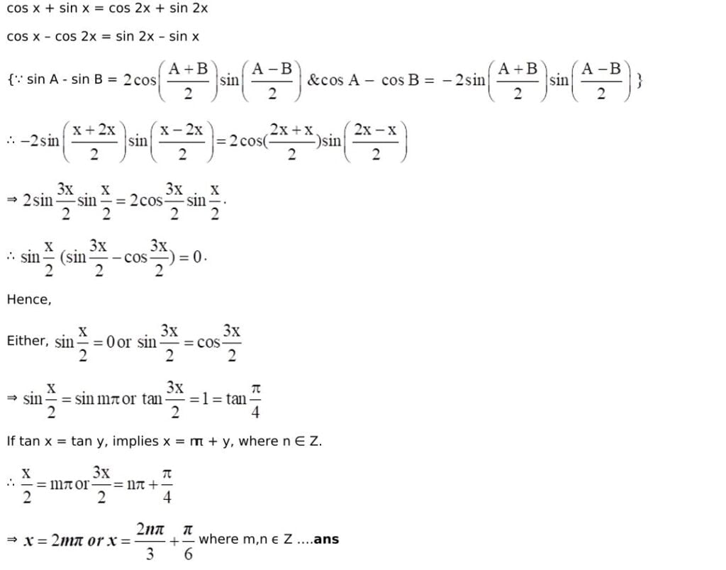 RD Sharma Solutions for Class 11 Maths Chapter 11 Trigonometric Equations 59 RD Sharma Class 11 Chapter 11 Exercise 11.1 - 59