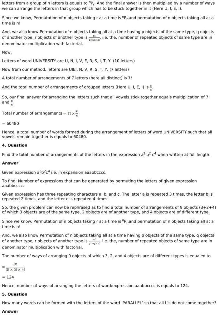 RD Sharma Solutions for Class 11 Maths Chapter 16 Permutations 81 RD Sharma Chapter 16 Exercise 16.5 - 06