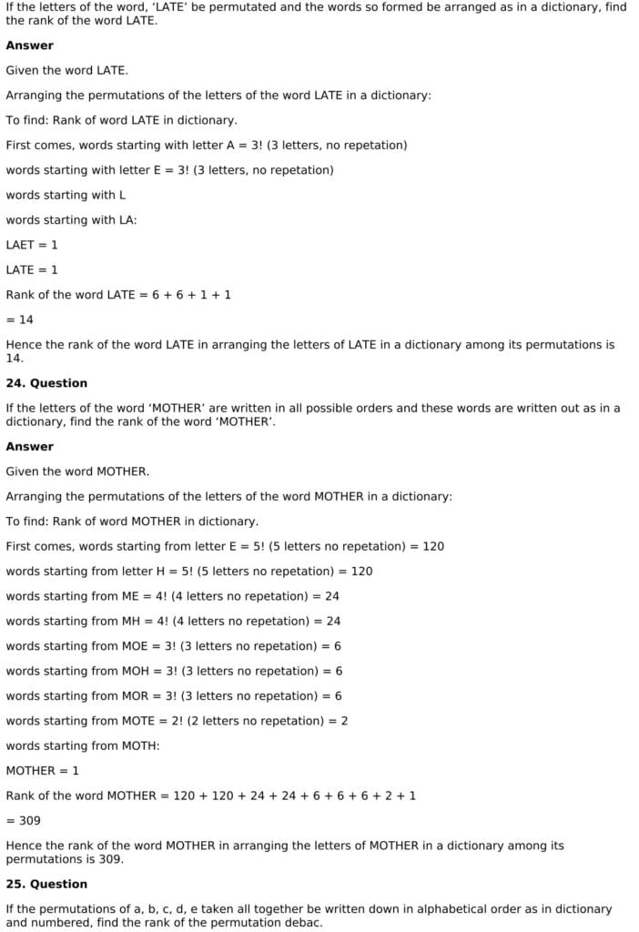 RD Sharma Solutions for Class 11 Maths Chapter 16 Permutations 91 RD Sharma Chapter 16 Exercise 16.5 - 16