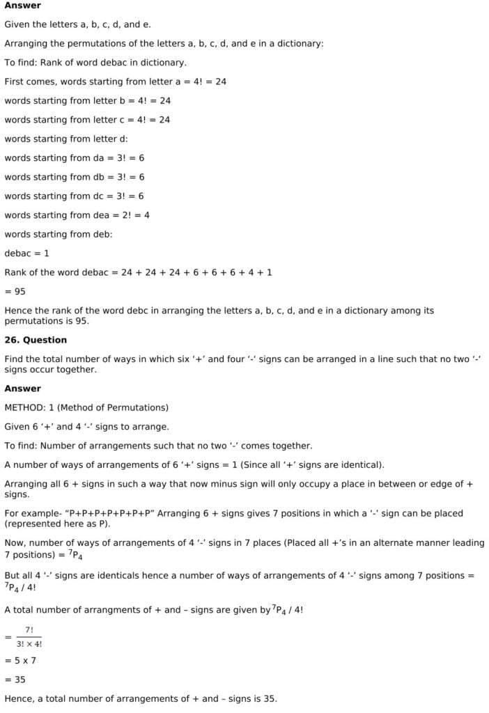 RD Sharma Solutions for Class 11 Maths Chapter 16 Permutations 92 RD Sharma Chapter 16 Exercise 16.5 - 17