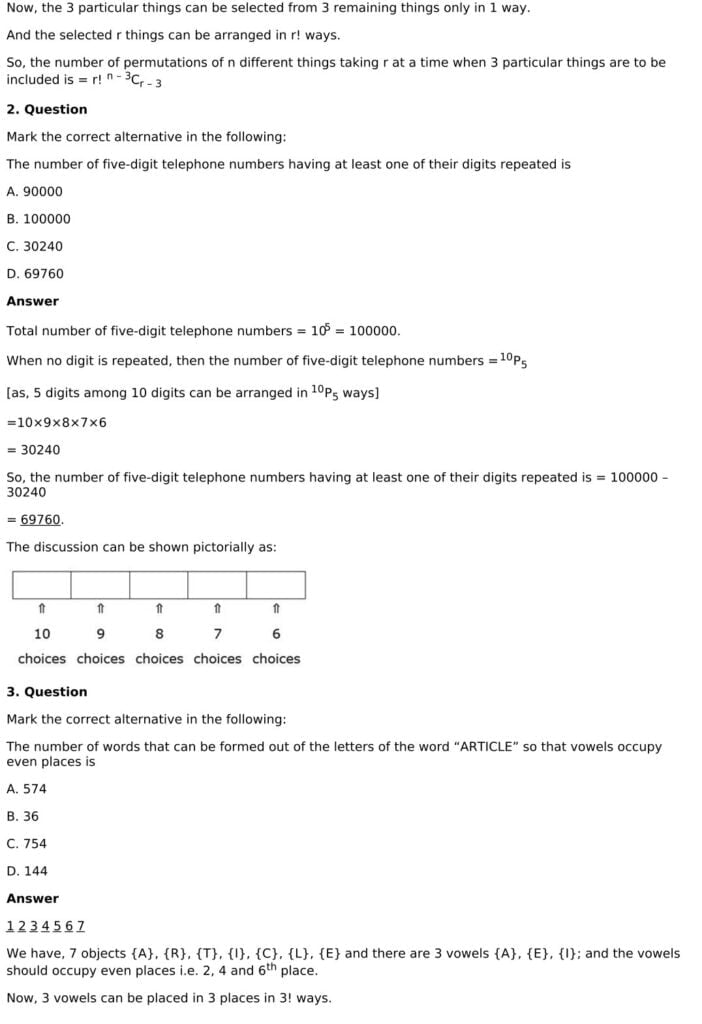 RD Sharma Solutions for Class 11 Maths Chapter 16 Permutations 101 RD Sharma Chapter 16 - MCQ - 02