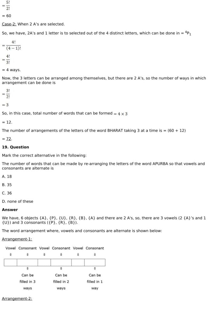 RD Sharma Solutions for Class 11 Maths Chapter 16 Permutations 113 RD Sharma Chapter 16 - MCQ - 14