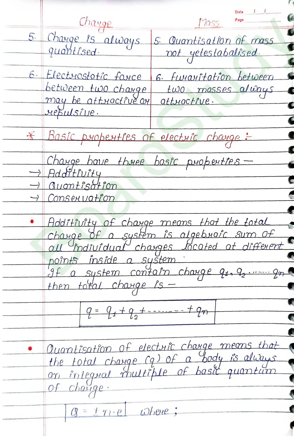 Electric Charges and Fields Class 12 Physics Chapter 1 Notes (Handwritten Notes PDF Download) 6 1. Electric charge and field_page-0006
